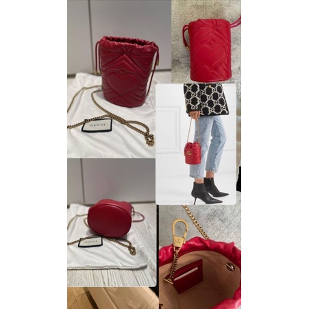 Tas Wanita Gucci Marmont Mini Bucket Bag Preloved