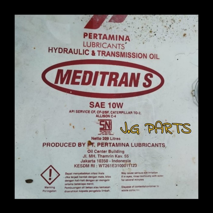 JGPS OLI HIDROLIK MEDITRAN S-10W SAE 10 OLI DRUM PERTAMINA