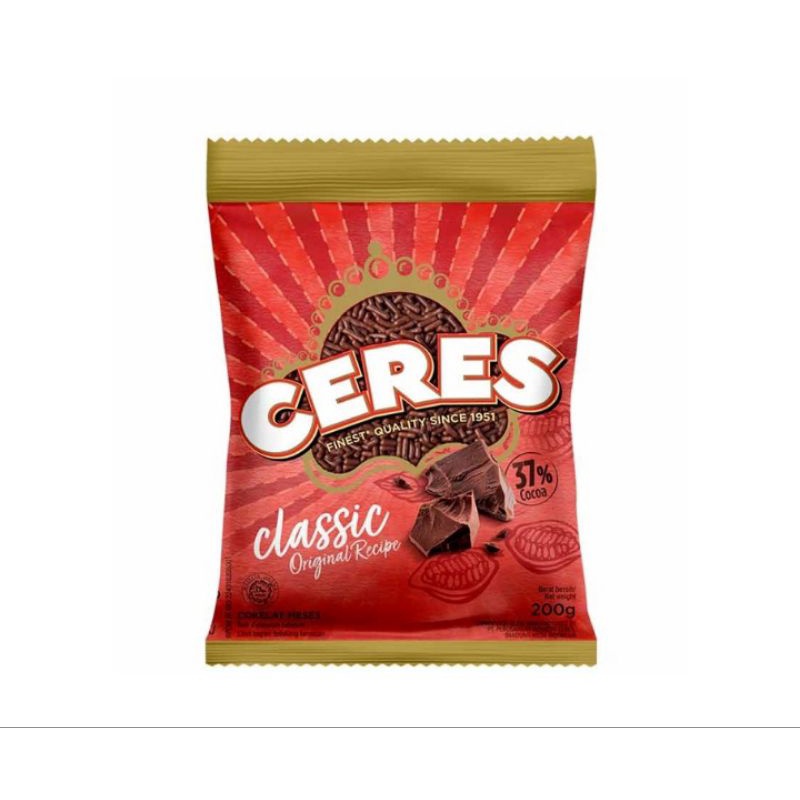 

Ceres Hagelslag Coklat Meses Classic 200gr