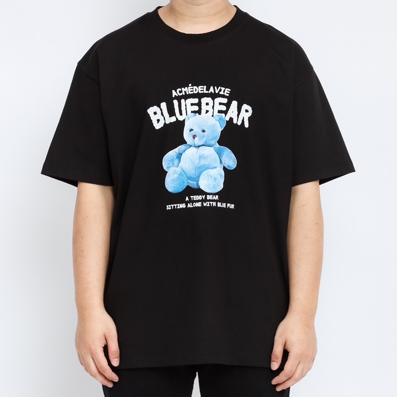 ADLV. Blue Teddy Bear Black Tee