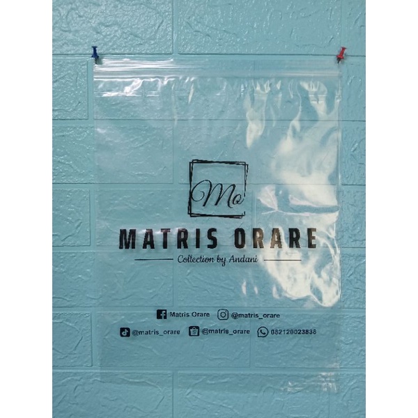 Sablon plastik klip/ziplock untuk kemasan hijab, kaos isi 100 pcs