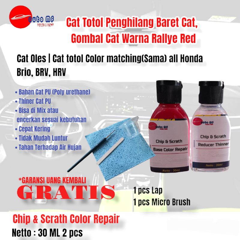 Cat Oles Warna Merah Ralley Red | All Honda Brio, HRV, BRV, Mobilio