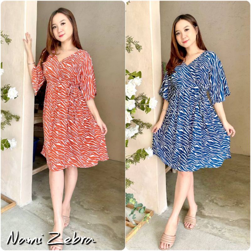 Dress Kekinian Nami Zebra Daster Putri Bali