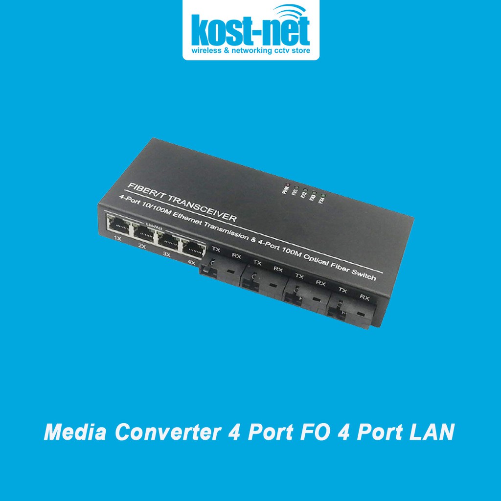 Media Converter 4 Port FO 4 Port LAN - HTB Fiber Optic
