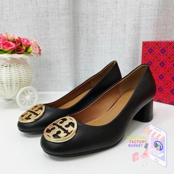 Promo Sepatu TORY BURCH Benton Pump Heels Shoes Black 100% ORIGINAL