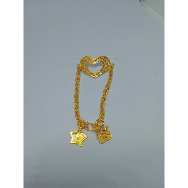 gelang love Rante Belitung lapis emas 999