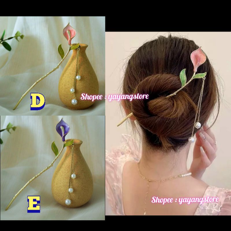 Tusuk Sanggul / Hair Stick / Hair Pin / Tusuk Konde Sanghai Sangjit Wanita Bandul