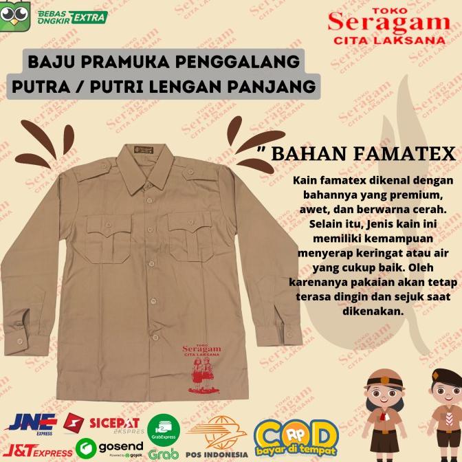 Baju Pramuka Penggalang & Penegak Putra Laki Lengan Panjang SD SMP SMA