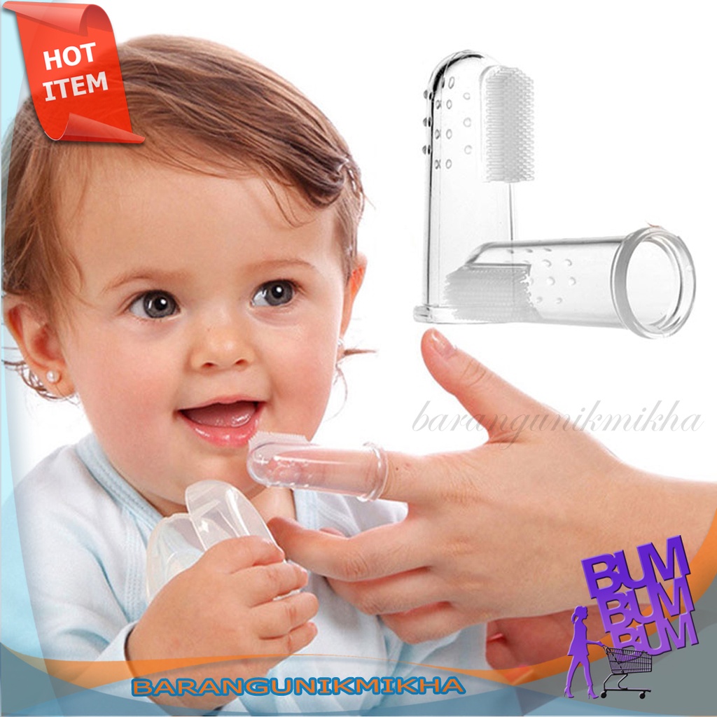 Finger Tooth Brush Silikon Sikat Gigi Jari Baby Newborn Lidah Gusi Lembut - BUM