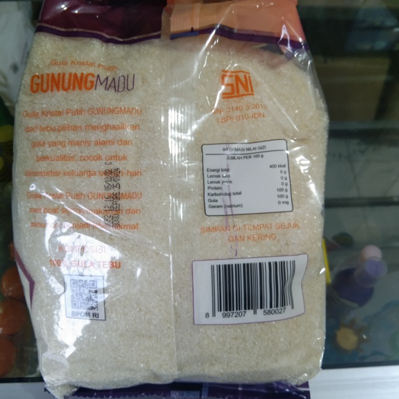 GMP Gula Kristal Putih 1 Kg Gunung Madu 1kg