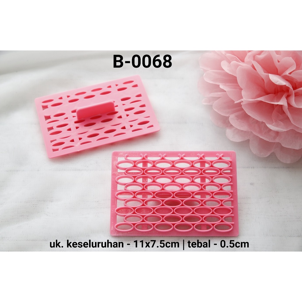 B-0068 Embosser fondant stamp motif fondant cake cupcake cookie oval (CUTTER)