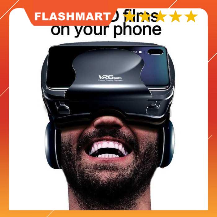 FLASHMART VRG VR Box 3D Virtual Reality Glasses with Headphone - VRGPRO+