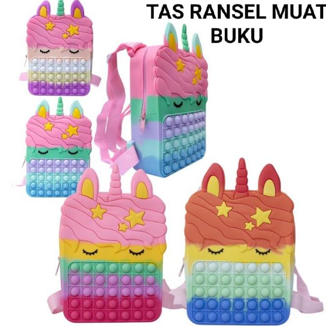 TAS RANSEL POP IT ANAK UNICORN