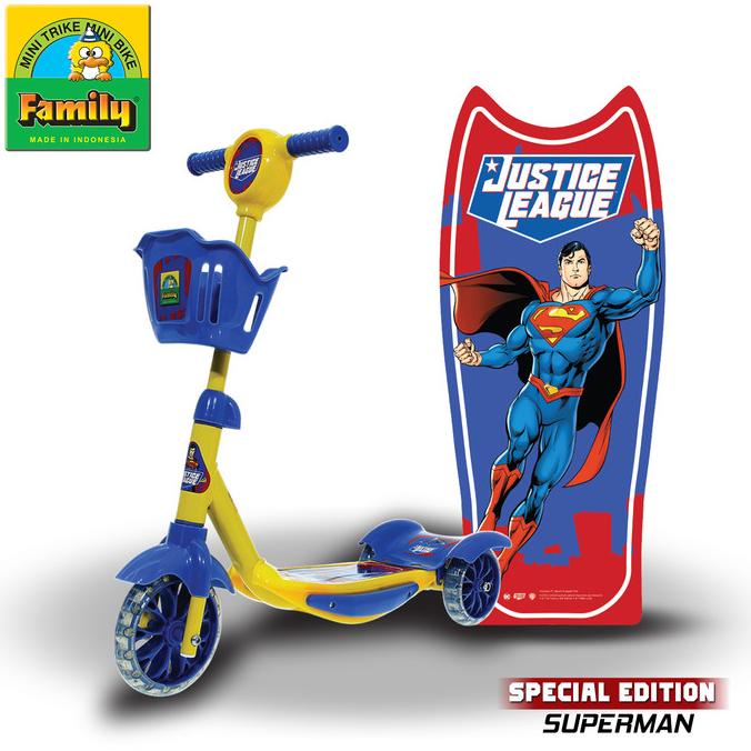 Scooter Anak Roda 3 Otoped Skuter FAMILY SC 7802 Justice League otoped