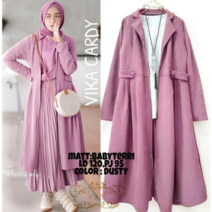 Cardigan Panjang RIFKA XXL JUMBO / Long Cardigan Babyterri Berkualitas