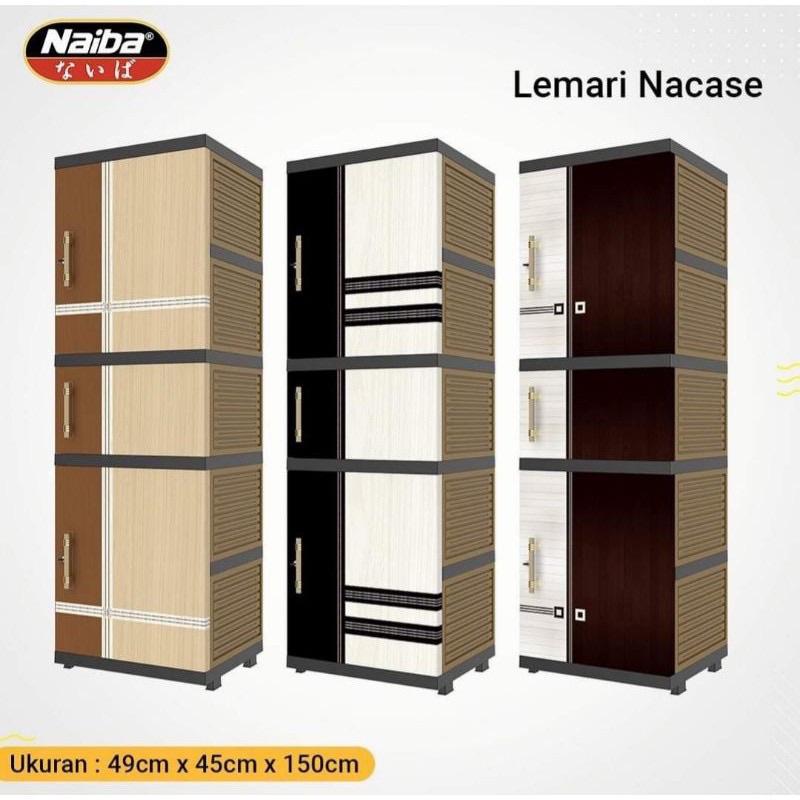 NAIBA NACASE 7203 / 7024 / 7025 - LEMARI LACI KABINET NACASE PLASTIK SUSUN / CABINET NAKAS NAIBA