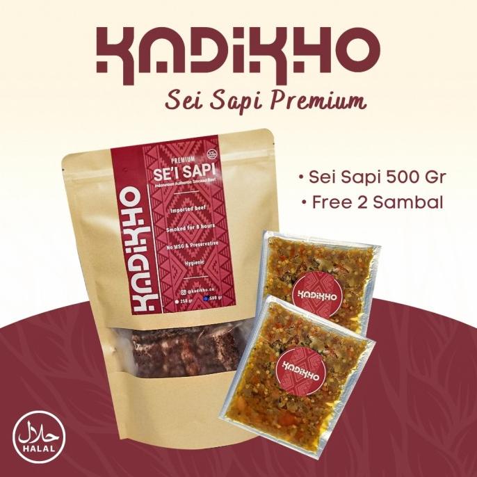 

Promo Kadikho Sei Sapi / Daging Asap Plus Sambal Vacuum Pack 600 Gram