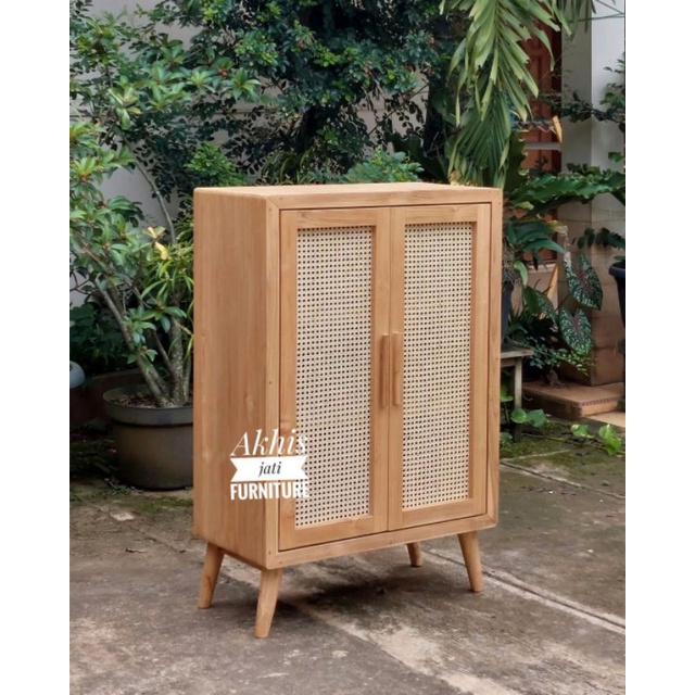 STORAGE CABINET LEMARI KAYU JATI CABINET LEMARI KAYU ROTAN JEPARA