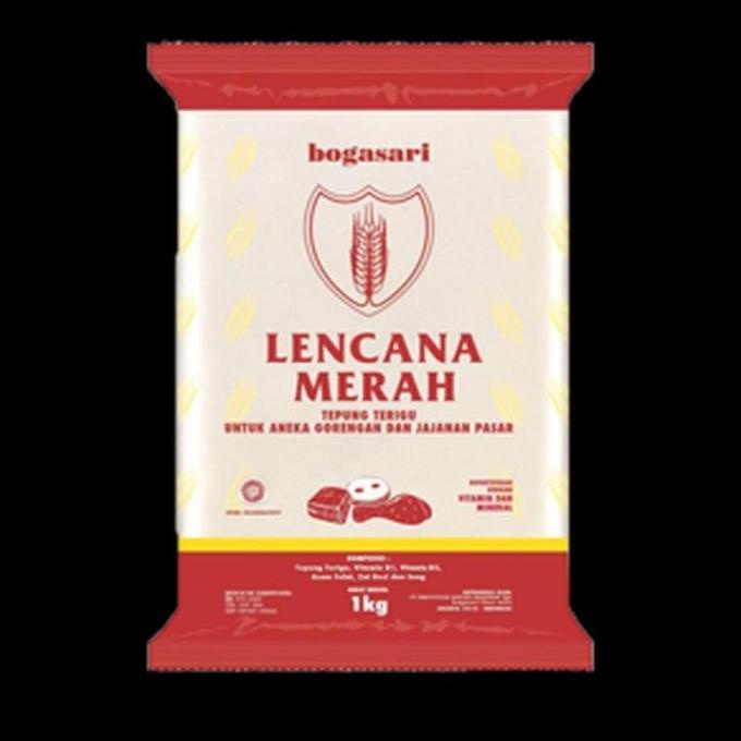 

Promo Tepung Terigu Lencana Merah 1 kg, 1 dus isi 12 untuk gojek atau grab