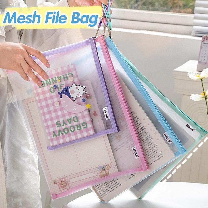 

Tas File Dokumen Portable Bahan Mesh Transparan Dengan Resleting Untuk Sekolah / Kantor
