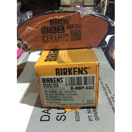 kampas rem atau brake pad nissan xtrail t30 serena C24 elgrand BIRKENS