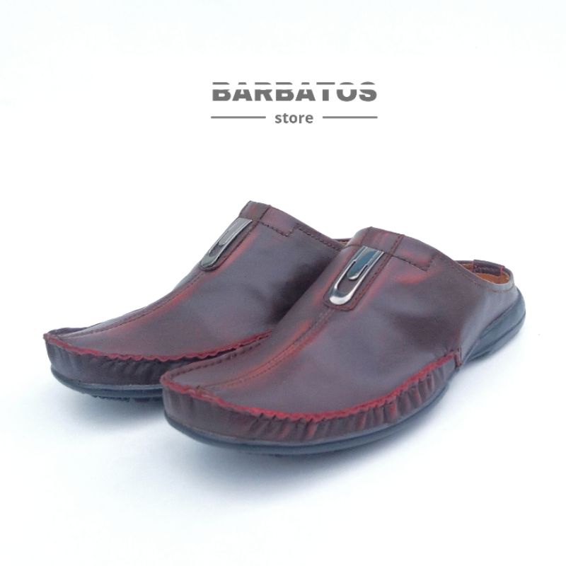 BARBATOS Sepatu Bustong Kulit Asli Pria Sandal Bustong