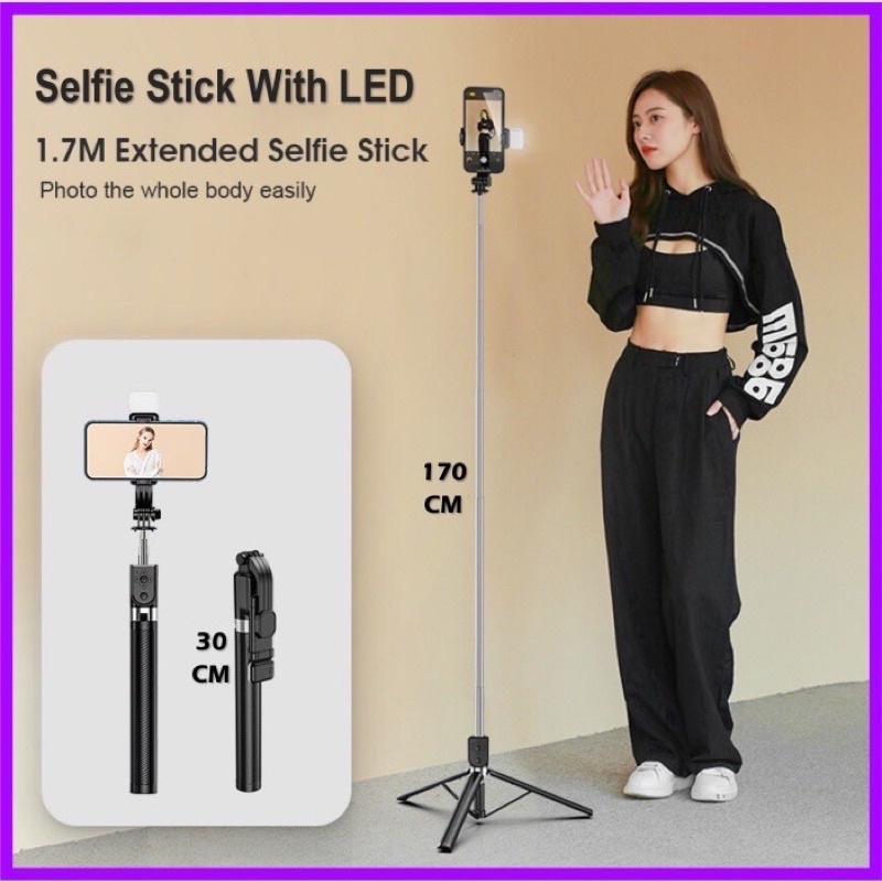 tripod tongsis 4in1 / selfie stick / penyangga hp