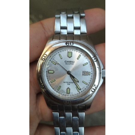 jam casio standar quartz mtp 1213 second bekas original