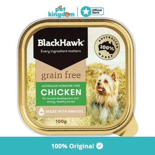Blackhawk 100 Gr Makanan Anjing Grain Free Varian Daging Ayam