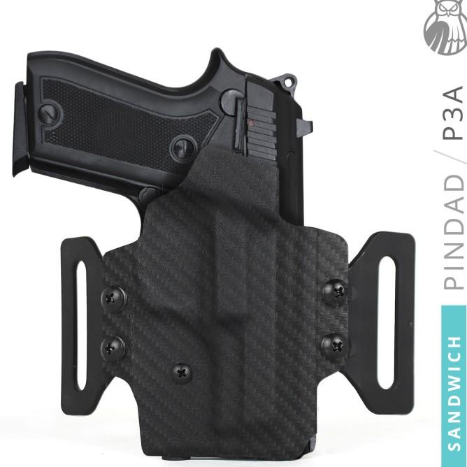Kydex Holster Pindad P3A Outside Waistband Owb Sandwich Pax Dynamics