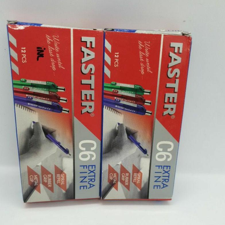 

Terlaris Ballpoint / Pulpen / Pen Faster C6 Hitam , Biru