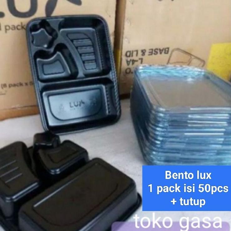 Super Peminat Terlaris mika bento LUX sekat 4 per 50 pcs/MIKA BENTO/BENTO COKLAT/bento lux/mika bent
