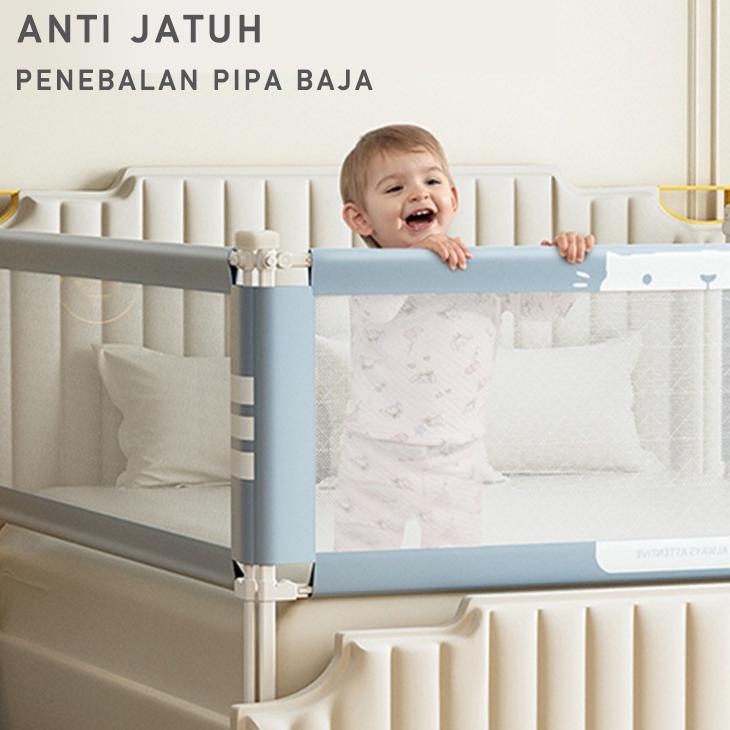 Paling Kekinian Pagar bayi anti-jatuh pagar pembatas samping tempat tidur anti-jatuh tempat tidur bl