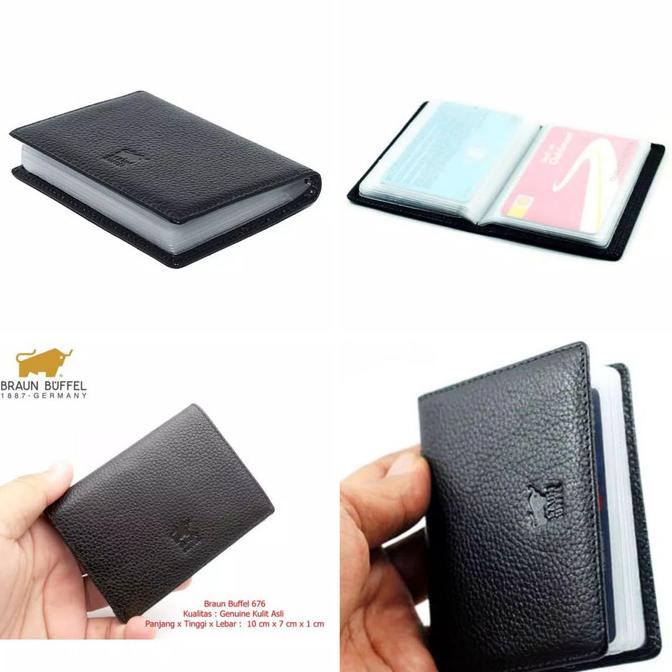 

Dompet kartu/card holder kulit Braun Buffel 20 slot plastik