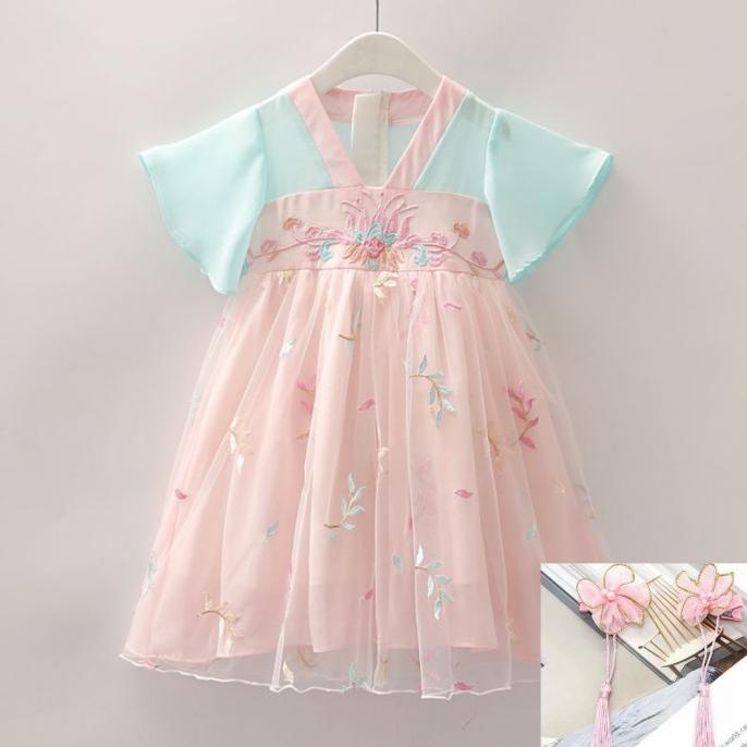 dress hanbok anak perempuan / Baju adat korea china /hanfu anak import