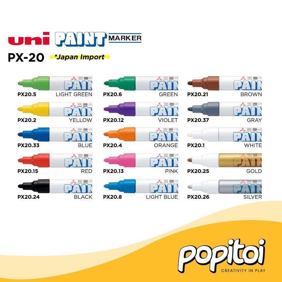 

Diskon Habis Uni Mitsubishi Paint Marker Px20 Px-20 Spidol Cat Permanen Oil Based