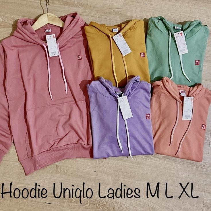 Diskon s/d 60% Hoodie Polos Wanita Jaket Hodie Uniclow Ladies Bahan Cotton Fleece Super Tebal M L XL