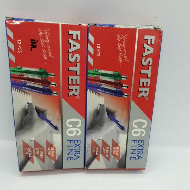 

Viral Ballpoint / Pulpen / Pen Faster C6 Hitam , Biru