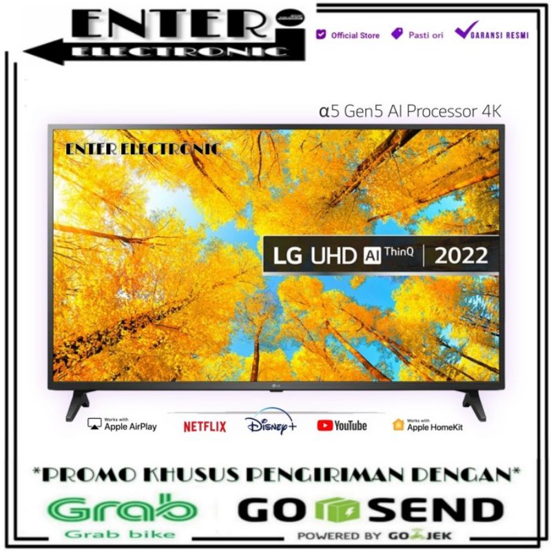 LG 43UQ7500PSF - SMART TV LED DIGITAL TV 43 INCH UHD 4K HDR THINQ AI LG 43UQ7500 43UQ75 FREE BRACKET