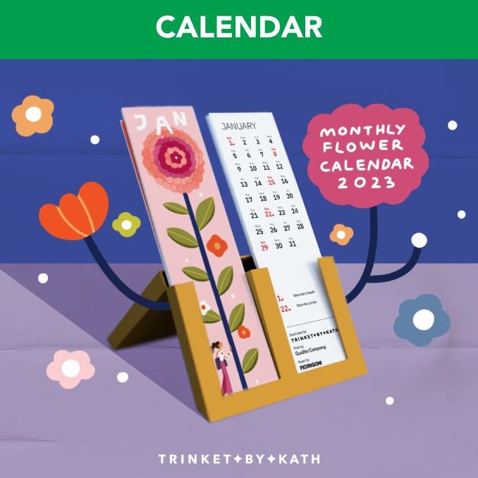 

Calendar/ Kalendar / Bookmark / Pembatas Buku - Trinket by Kath