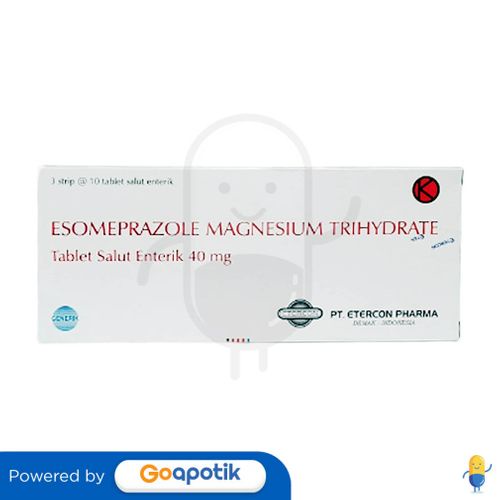 ESOMEPRAZOLE MAGNESIUM TRYHYDRATE ETERCON 40 MG BOX 30 TABLET