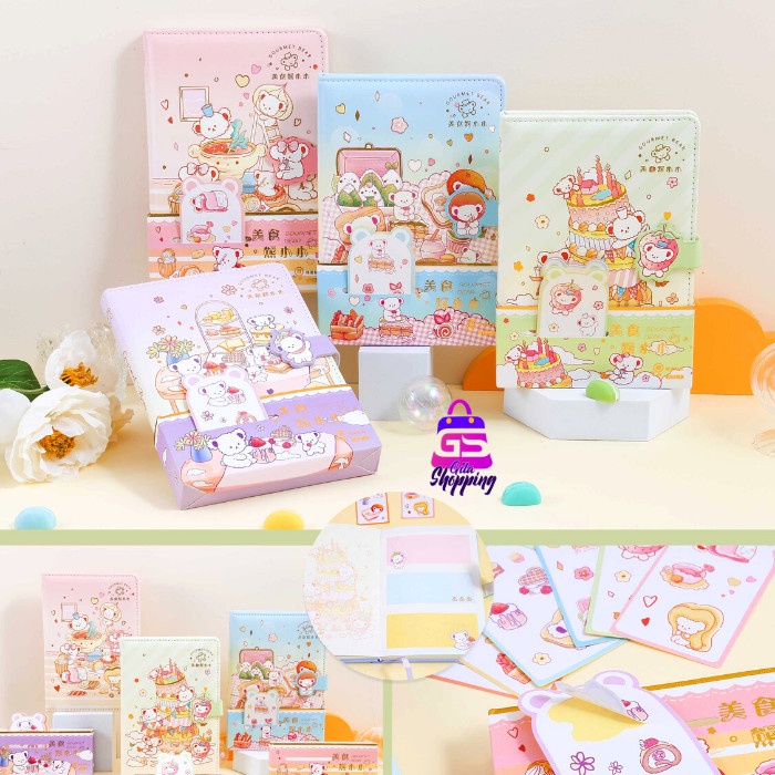 

BISA COD Magnetic Notebook Gourmet Bear / Diary Jurnal agenda Buku tulis - 6249 /BUKU TULIS