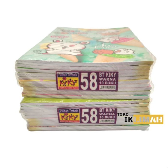 

Discount KIKY Buku Tulis Sekolah Warna 58 Lembar Isi Pak 10 Buku Motif Random /BUKU TULIS