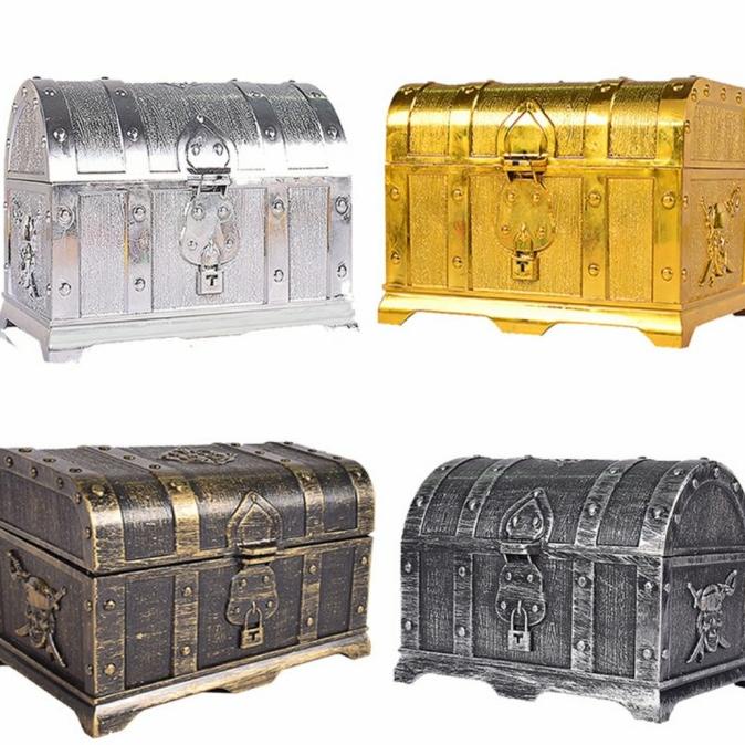 pirate treasure chest mainan harta karun bajak laut empty box
