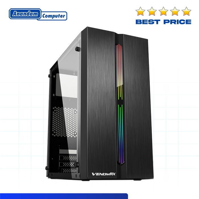 VenomRX KRATOS - RGB Strip MATX Tempered Glass Gaming Case