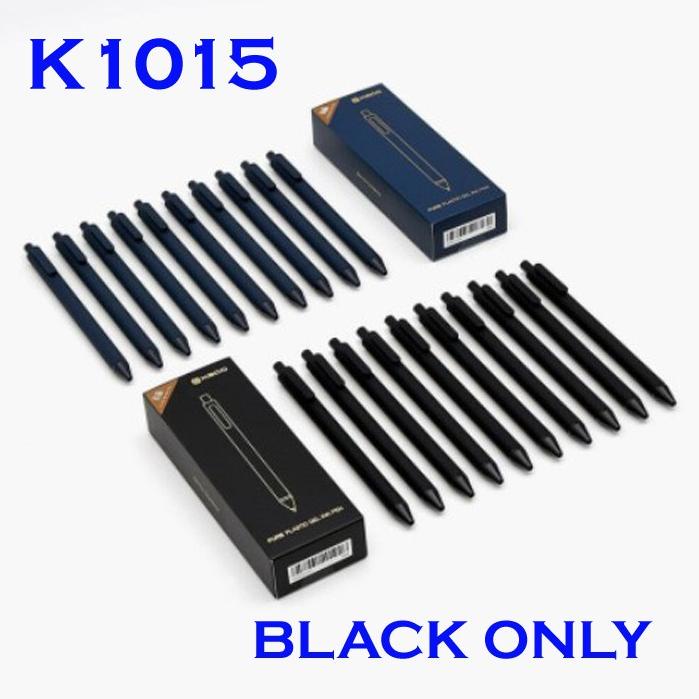 

KACO Pulpen Hitam Black Signing Pen Gel Ink 0.5mm Ball point K1015 - 10 pcs