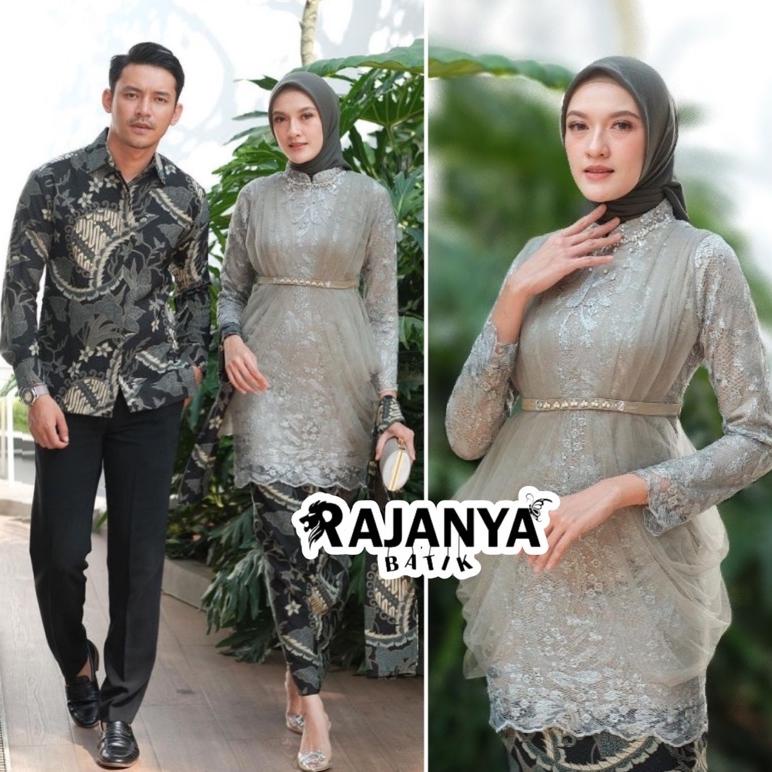NEW Sett Couple Kebaya Batik Madina Outfit Wisuda Modern Baju Lamaran Pasangan Tunangan kondangan ni