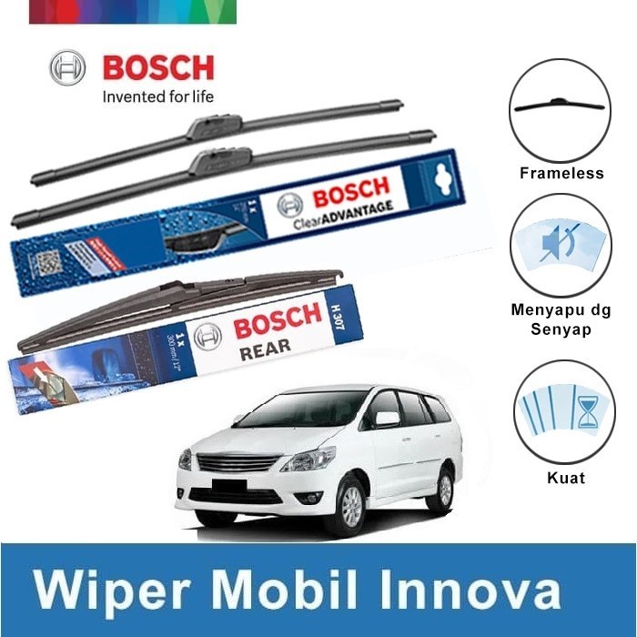 Terlaris Wiper Depan Belakang Innova Bosch Frameless Advantage