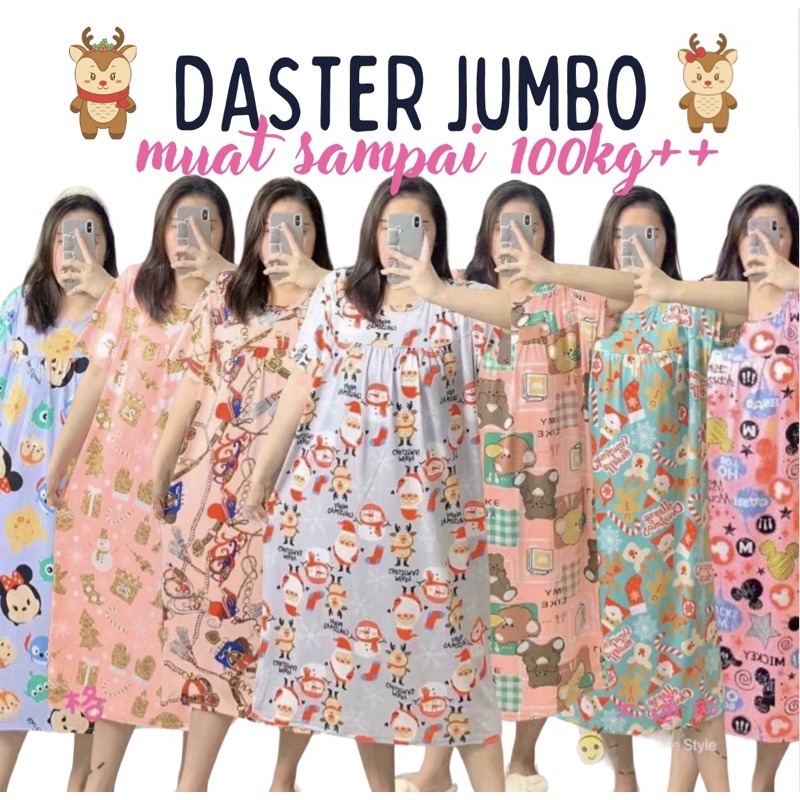 Daster Jumbo XXL XXXL PANJANG 50MOTIF KERUT MNC JUMBO LD130 CHASE BB100kg CHASE SUPER JUMBO BUMIL IB