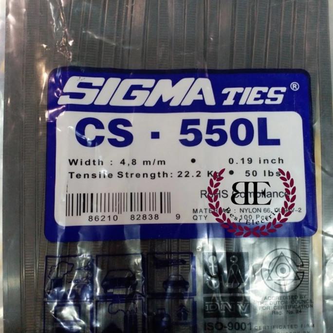 

Kabel Ties / Kabel Tis / Cable Ties CS-550L Hitam SIGMA / CS550L